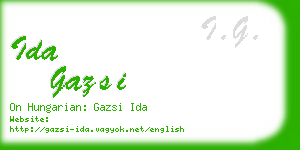 ida gazsi business card